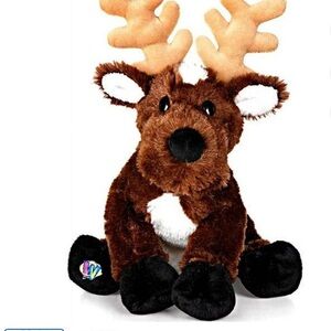 Ganz Webkinz Reindeer Christmas Retired Plush 8" Stuffed Animal HM137 Q26